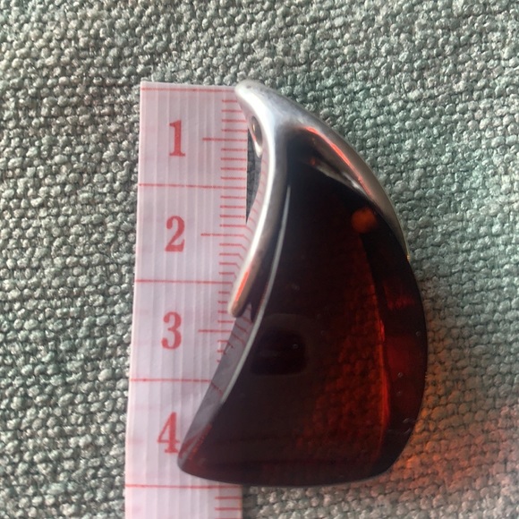 Amber and Sterling Silver Pendant - Picture 8 of 11